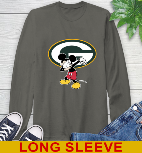Green Bay Packers NFL Football Dabbing Mickey Disney Sports Long Sleeve T-Shirt 8