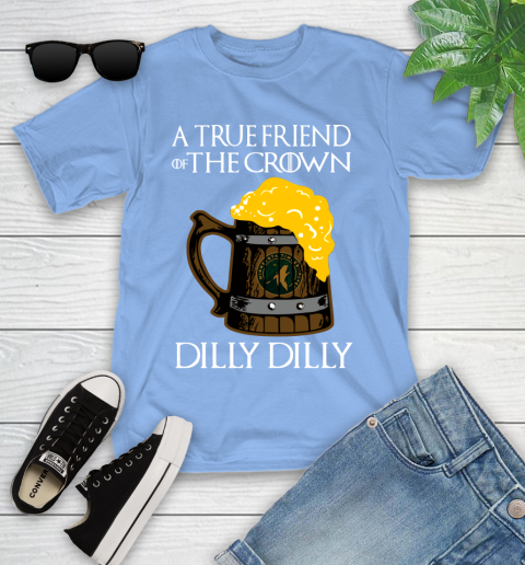 NBA Minnesota Timberwolves A True Friend Of The Crown Game Of Thrones Beer Dilly Dilly Basketball_000 Youth T-Shirt 15