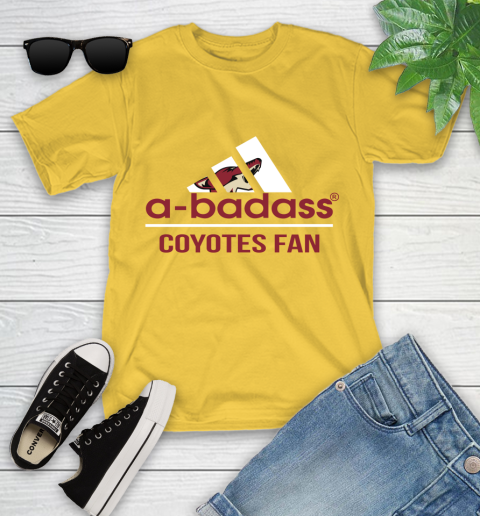 NHL A Badass Arizona Coyotes Fan Adidas Hockey Sports Youth T-Shirt 10