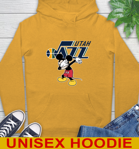 Utah Jazz NBA Basketball Dabbing Mickey Disney Sports Hoodie 3