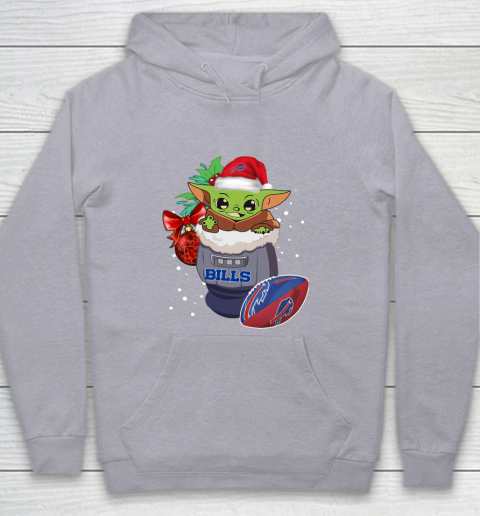 Buffalo Bills Christmas Baby Yoda Star Wars Funny Happy NFL Youth Hoodie 5