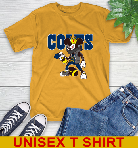 Indianapolis Colts NFL Football Mickey Peace Sign Sports T-Shirt 3