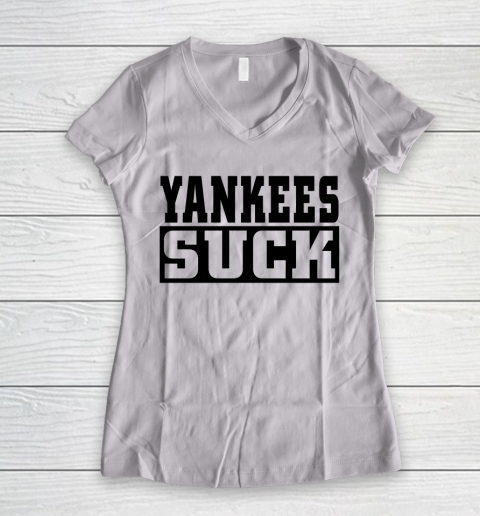 Yankees Suck Shirt Women's V-Neck T-Shirt