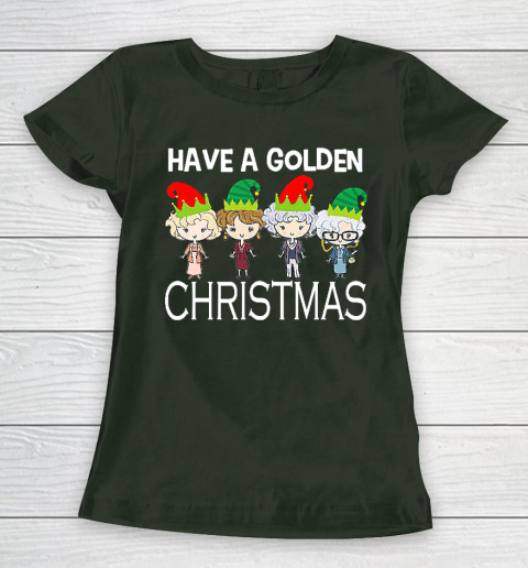 Golden Girls Lovers Gift T shirt Have A Golden Christmas Vintage Women's T-Shirt 4