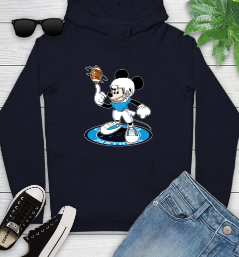 NFL Football Carolina Panthers Cheerful Mickey Disney Shirt Youth Hoodie 4