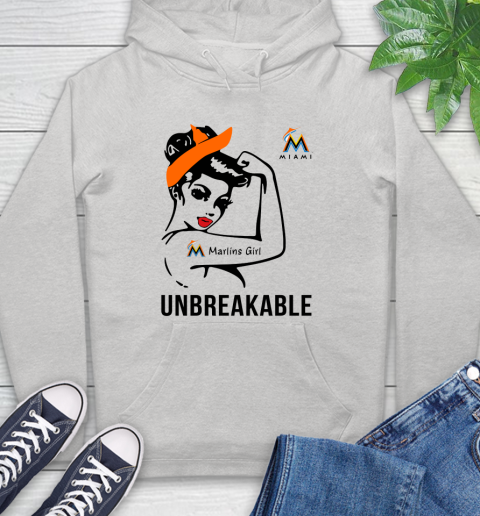 MLB Miami Marlins Girl Unbreakable Baseball Sports Hoodie