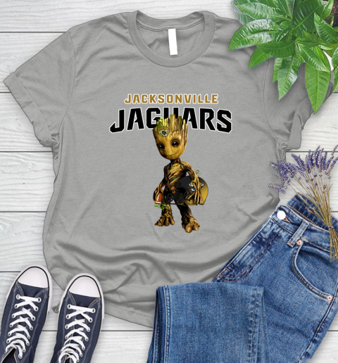 Jacksonville Jaguars NFL Football Groot Marvel Guardians Of The Galaxy Women's T-Shirt 10