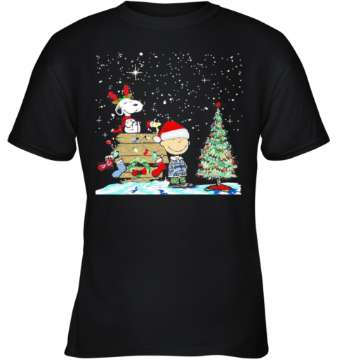 Charlie Brown Snoopy Christmas Tree Youth T-Shirt