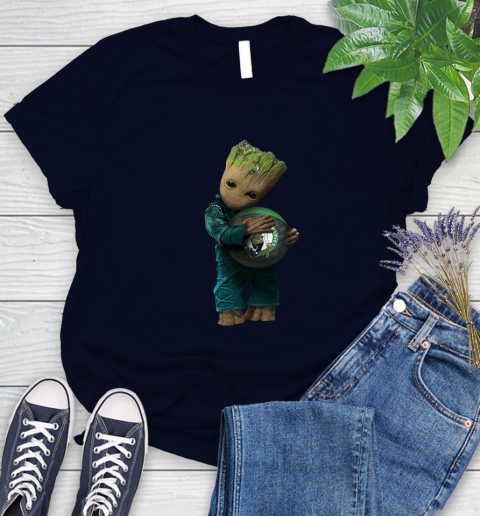 NBA Groot Guardians Of The Galaxy Basketball Sports Boston Celtics Women's T-Shirt 3