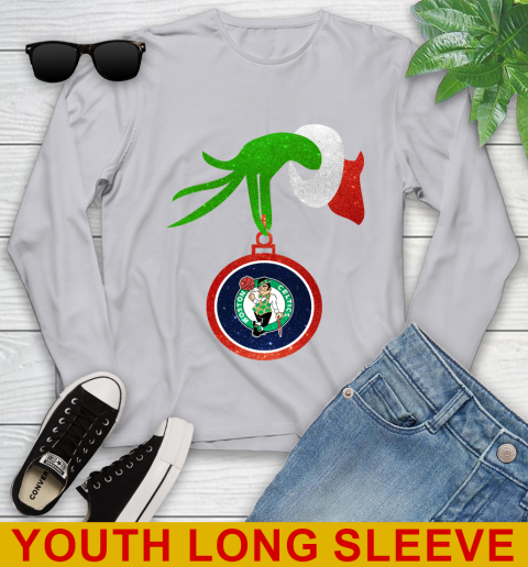 Boston Celtics Grinch Merry Christmas NBA Basketball Youth Long Sleeve 6