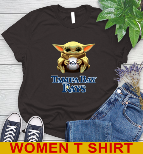 MLB Baseball Tampa Bay Rays Star Wars Baby Yoda Shirt 96