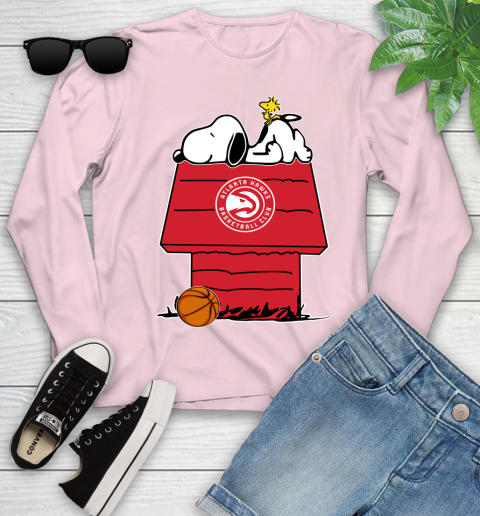 Atlanta Hawks NBA Basketball Snoopy Woodstock The Peanuts Movie Youth Long Sleeve 10