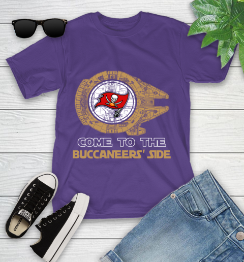 NFL Come To The Tampa Bay Buccaneers Star Wars Football Sports Youth T-Shirt 3