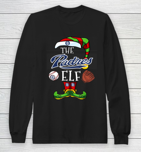 San Diego Padres Christmas ELF Funny MLB Long Sleeve T-Shirt