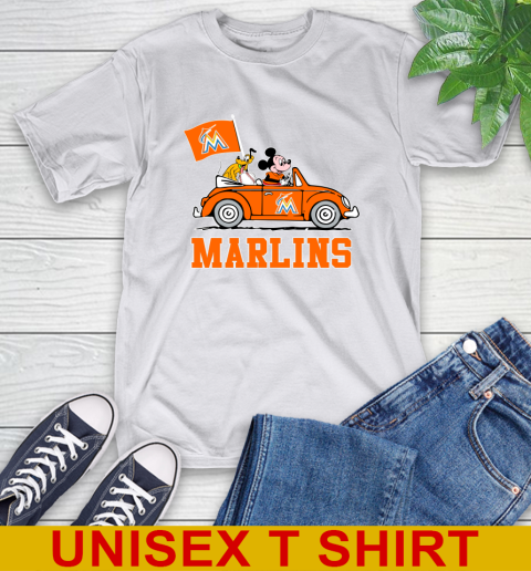 MLB Baseball Miami Marlins Pluto Mickey Driving Disney Shirt T-Shirt 12