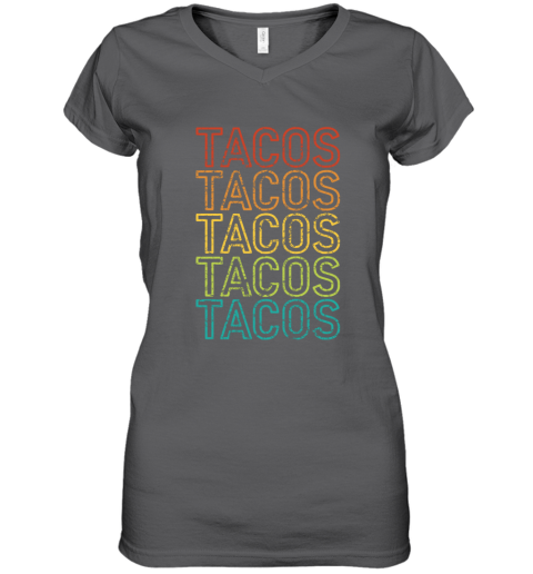 p6xl vintage mexicantacos women v neck t shirt 39 front charcoal