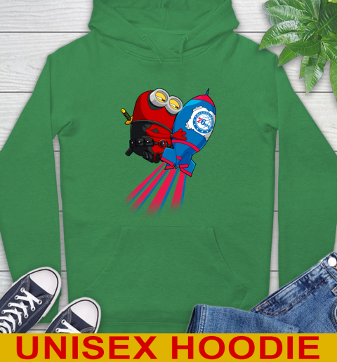 NBA Basketball Philadelphia 76ers Deadpool Minion Marvel Shirt Hoodie 8