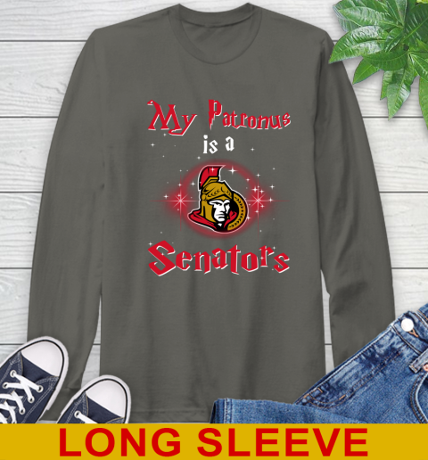 NHL Hockey Harry Potter My Patronus Is A Ottawa Senators Long Sleeve T-Shirt 10