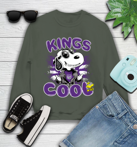 NBA Basketball Sacramento Kings Cool Snoopy Shirt Youth Sweatshirt 7