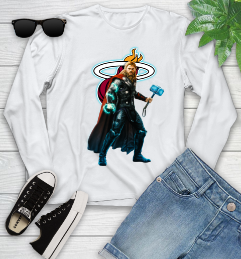 NBA Thor Avengers Endgame Basketball Miami Heat Youth Long Sleeve