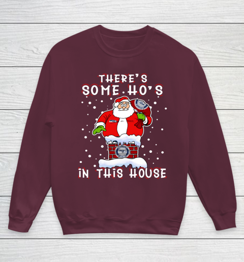 Seattle Seahawks Christmas There Is Some Hos In This House Santa Stuck In The Chimney NFL Youth Sweatshirt 4