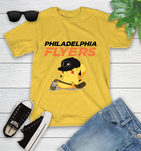 NHL Pikachu Hockey Sports Philadelphia Flyers Youth T-Shirt 8