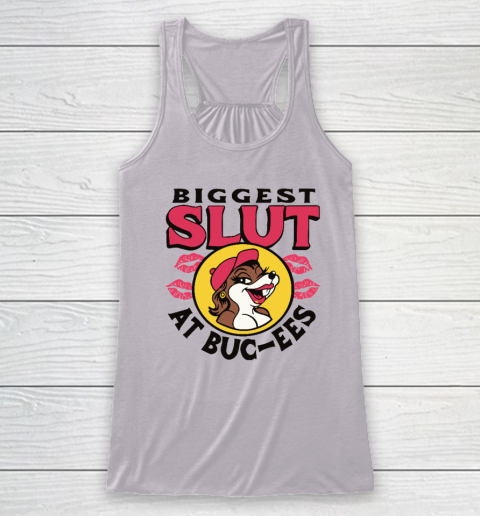 The Biggest Slut At Bucee's The Gas Station Racerback Tank 2