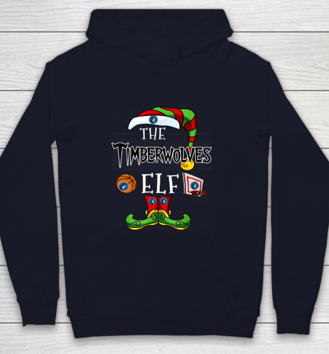 Minnesota Timberwolves Christmas ELF Funny NBA Youth Hoodie 2