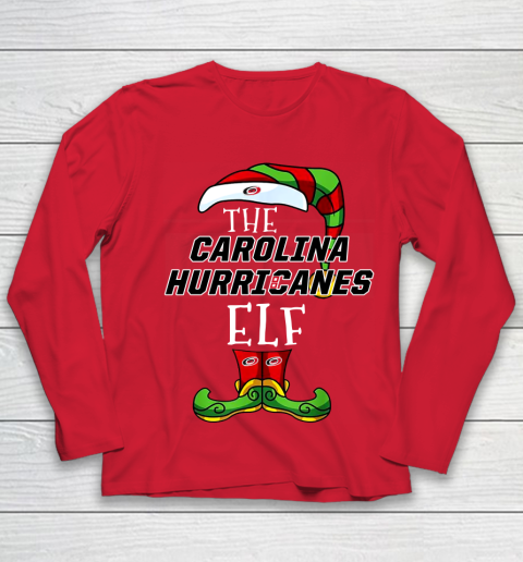 Carolina Hurricanes Christmas ELF Funny NHL Youth Long Sleeve 8