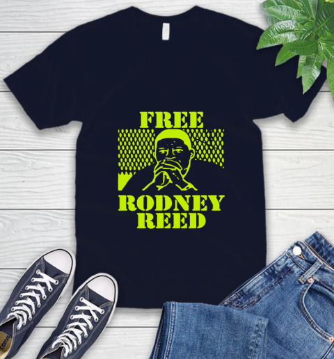 Freee rodney reed V-Neck T-Shirt 3 Freee rodney reed V-Neck T-Shirt - Image 3