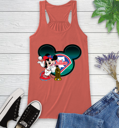 MLB Philadelphia Phillies The Commissioner's Trophy Mickey Mouse Disney Racerback Tank 4