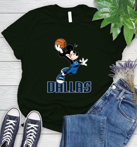 NBA Basketball Dallas Mavericks Cheerful Mickey Mouse Shirt Women's T-Shirt 6