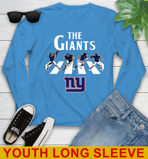 NFL Football New York Giants The Beatles Rock Band Shirt Youth Long Sleeve 8