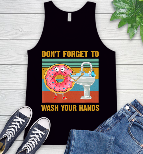 Nurse Shirt Don't Forget To Wash Your Hands Funny Donut Hand Washing T Shirt Tank Top