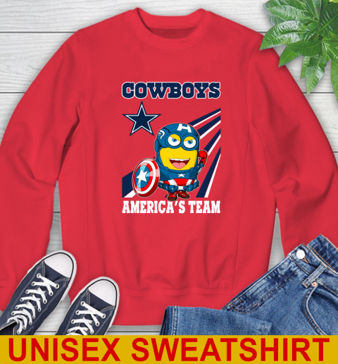 NFL Football Dallas Cowboys Captain America Marvel Avengers Minion Shirt Sweatshirt 12