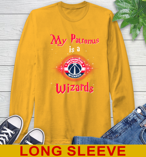 NBA Basketball Harry Potter My Patronus Is A Washington Wizards Long Sleeve T-Shirt 2