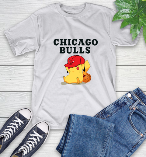 NBA Pikachu Basketball Sports Chicago Bulls T-Shirt 12
