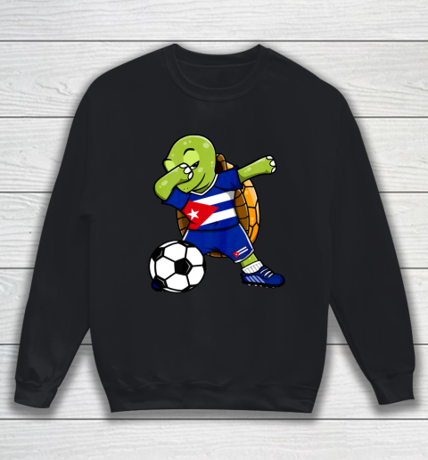 Dabbing Turtle Cuba Soccer Fans Jersey Cuban Football Lover Sweatshirt