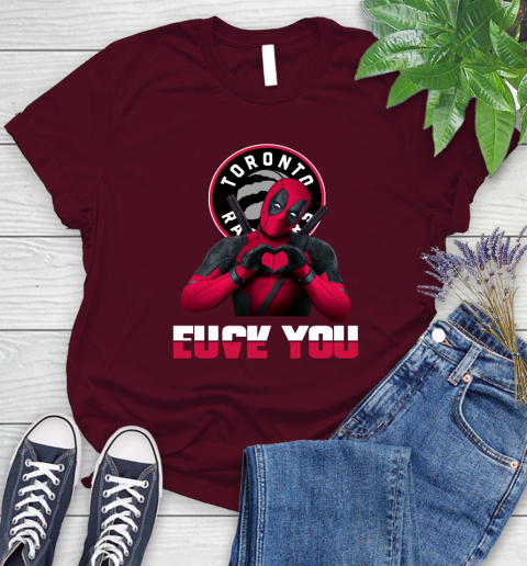 NBA Toronto Raptors Deadpool Love You Fuck You Basketball Sports Women's T-Shirt 7