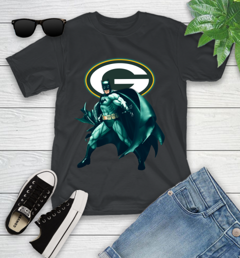 NFL Batman Football Sports Green Bay Packers Youth T Shirt Tee For Sports