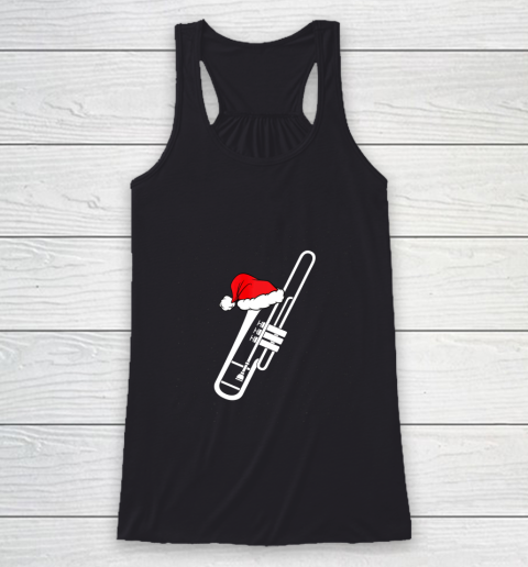 Christmas Gift Trombone Santa Trombone Funny Xmas Pajama Racerback Tank