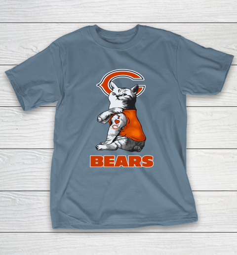 NFL Football My Cat Loves Chicago Bears T-Shirt 6
