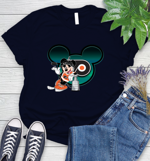 NHL Philadelphia Flyers Stanley Cup Mickey Mouse Disney Hockey T Shirt Women's T-Shirt 3