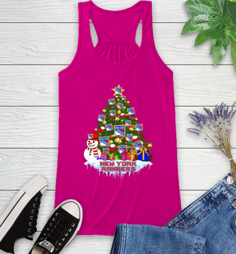 New York Rangers Merry Christmas NHL Hockey Sports Racerback Tank 8