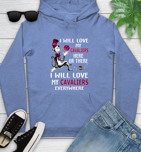 NBA Basketball Cleveland Cavaliers I Will Love My Cavaliers Everywhere Dr Seuss Shirt Youth Hoodie 11