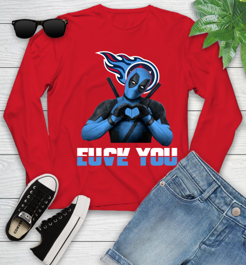 NHL Tennessee Titans Deadpool Love You Fuck You Football Sports Youth Long Sleeve 11