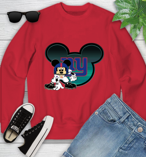 NFL New York Giants Mickey Mouse Disney Football T Shirt Youth Sweatshirt 9