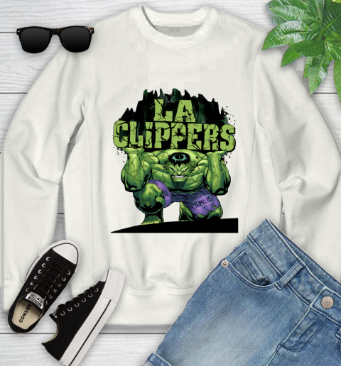 LA Clippers NBA Basketball Incredible Hulk Marvel Avengers Sports Youth Sweatshirt