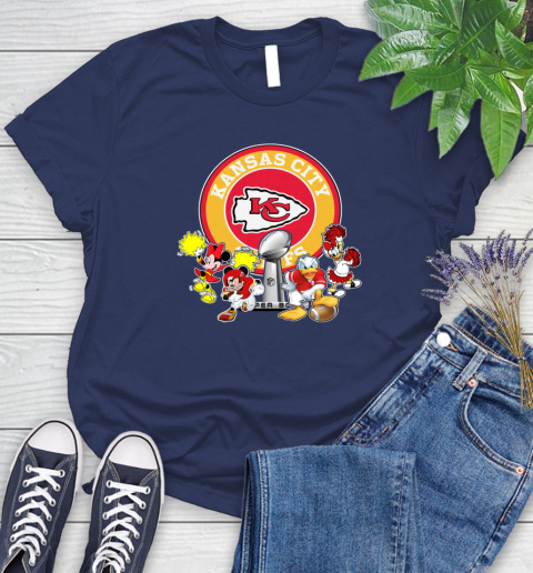 Kansas City Chiefs super bowl 2019 2020 mickey mouse minnie mouse donald duck daisy duck football shirt 100
