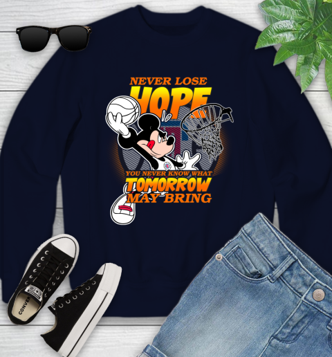 LA Clippers NBA Basketball Mickey Disney Never Lose Hope Youth Sweatshirt 2